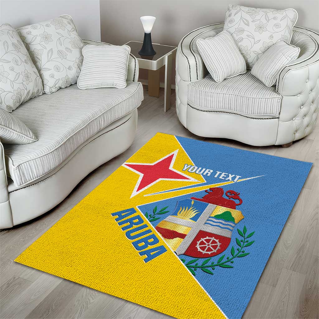 Custom Aruba Football Area Rug 2025 Coat Of Arms Style