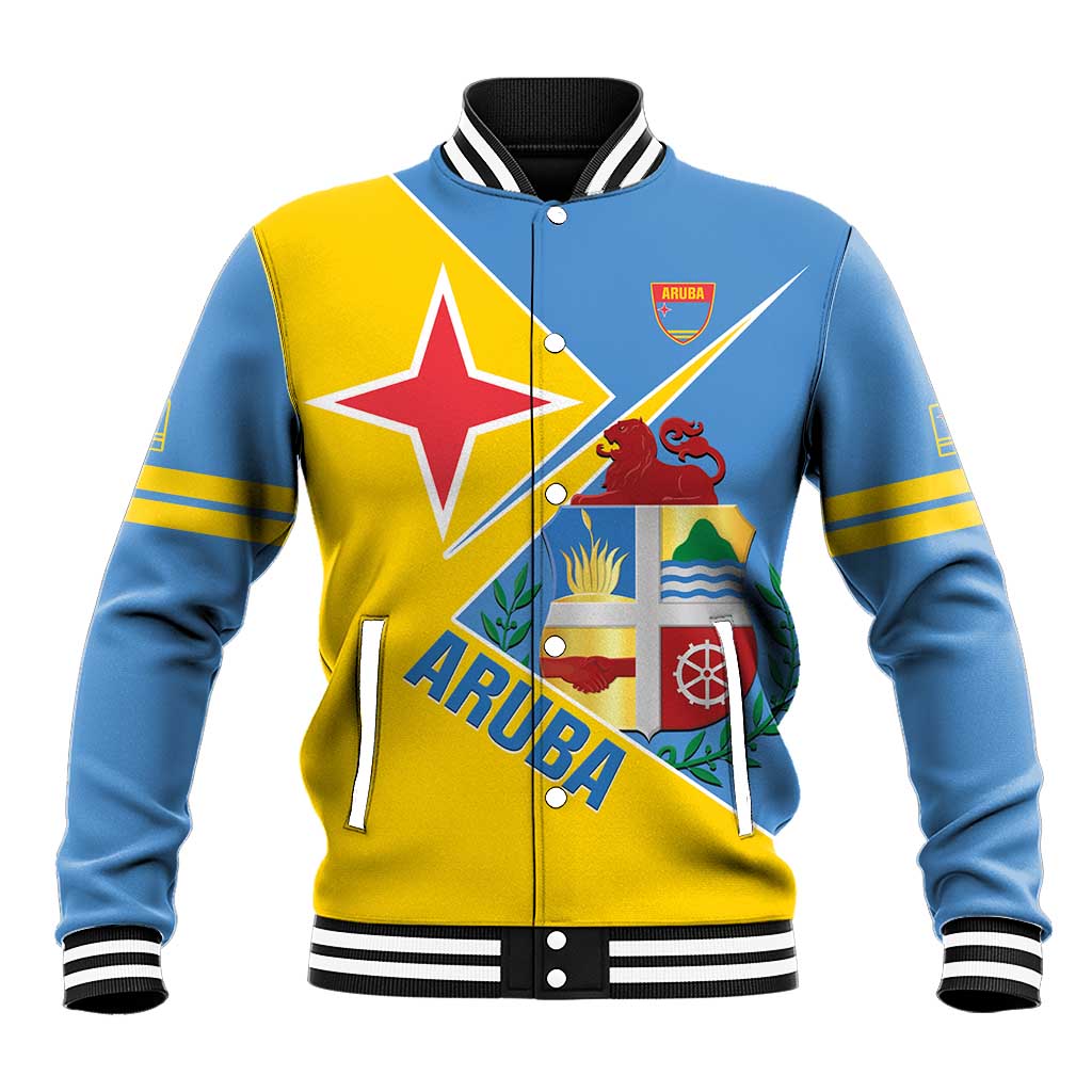 Custom Aruba Football Baseball Jacket 2025 Coat Of Arms Style