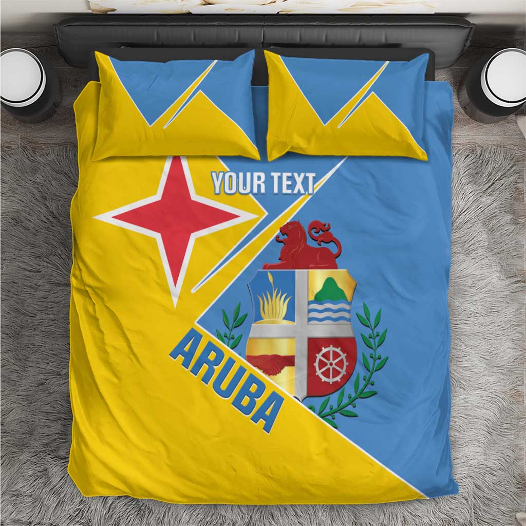 Custom Aruba Football Bedding Set 2025 Coat Of Arms Style