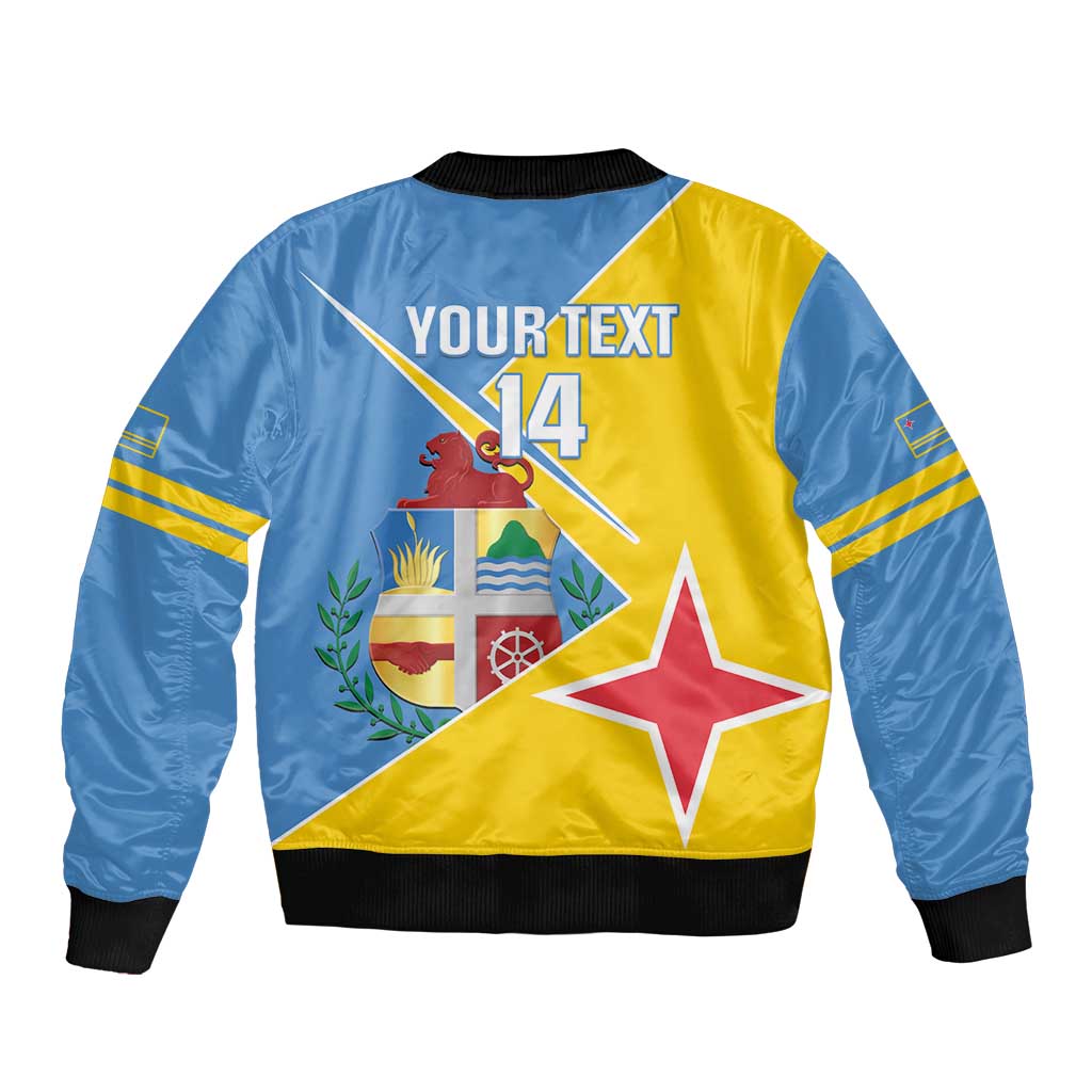 Custom Aruba Football Bomber Jacket 2025 Coat Of Arms Style
