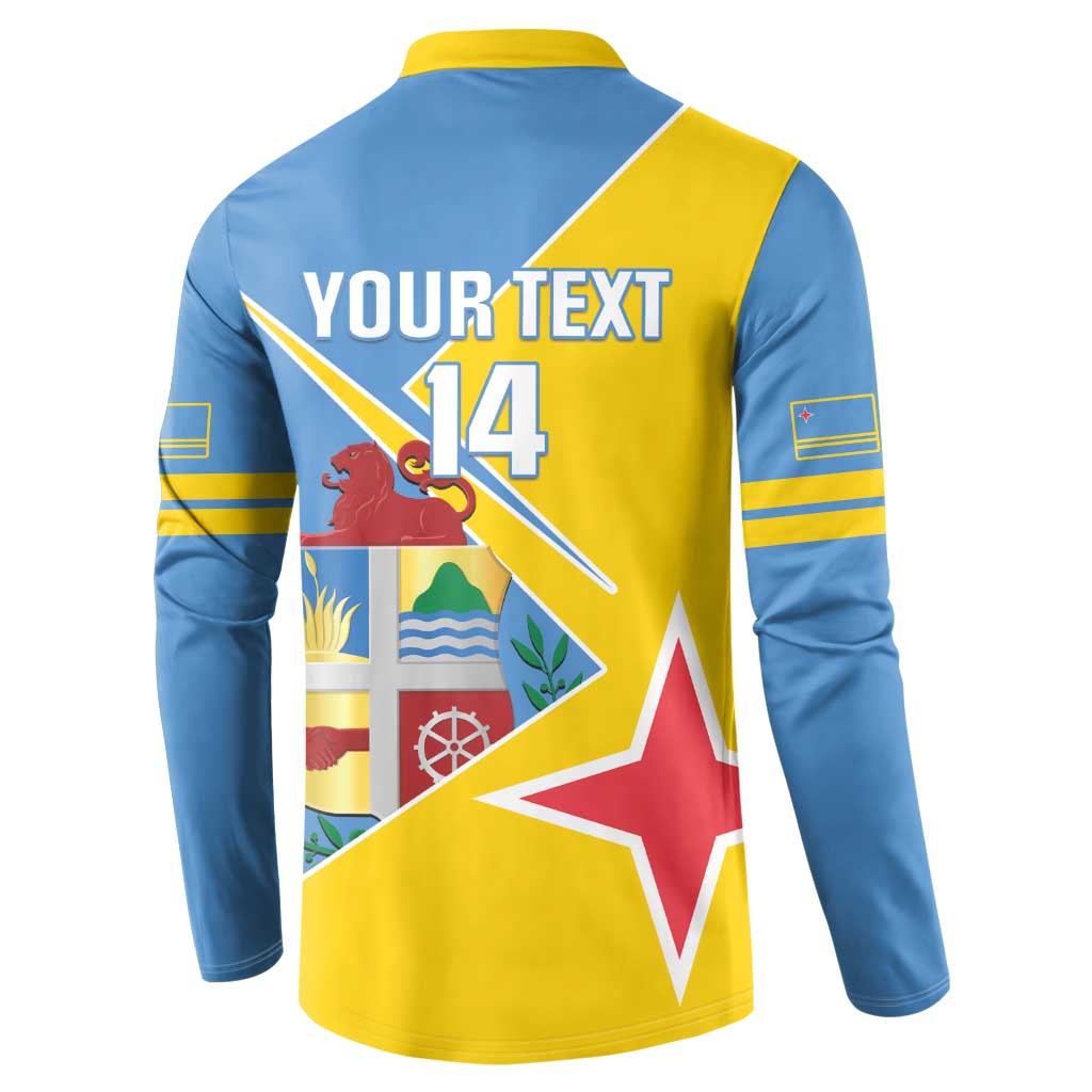 Custom Aruba Football Button Sweatshirt 2025 Coat Of Arms Style