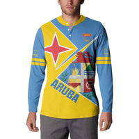 Custom Aruba Football Button Sweatshirt 2025 Coat Of Arms Style
