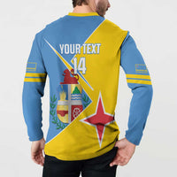 Custom Aruba Football Button Sweatshirt 2025 Coat Of Arms Style