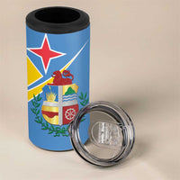 Custom Aruba Football 4 in 1 Can Cooler Tumbler 2025 Coat Of Arms Style