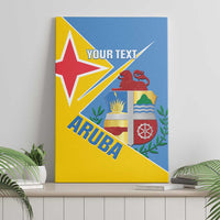 Custom Aruba Football Canvas Wall Art 2025 Coat Of Arms Style