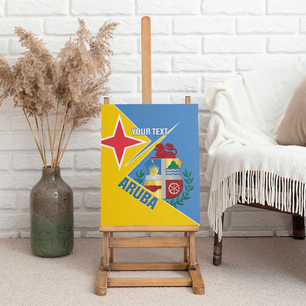 Custom Aruba Football Canvas Wall Art 2025 Coat Of Arms Style