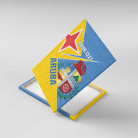 Custom Aruba Football Canvas Wall Art 2025 Coat Of Arms Style