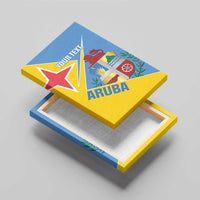Custom Aruba Football Canvas Wall Art 2025 Coat Of Arms Style