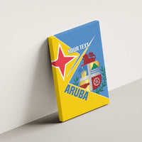 Custom Aruba Football Canvas Wall Art 2025 Coat Of Arms Style