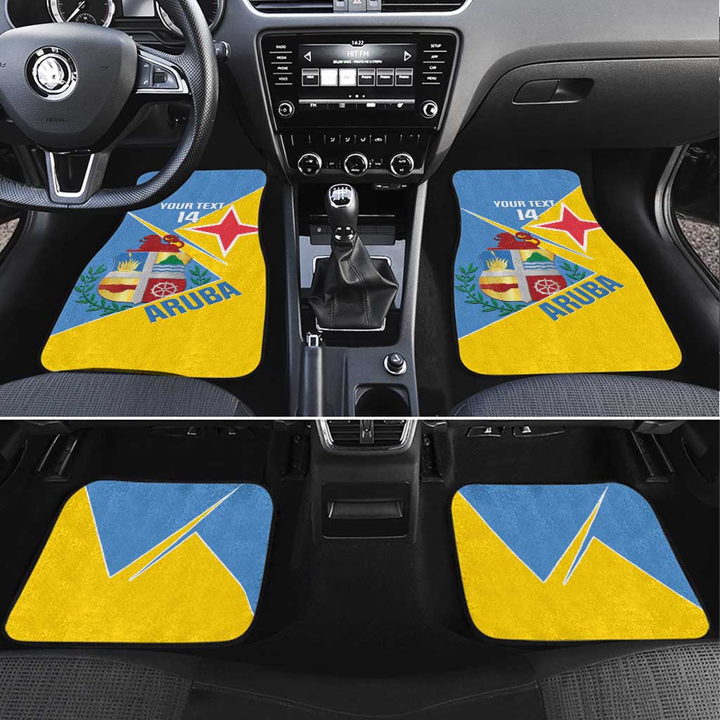 Custom Aruba Football Car Mats 2025 Coat Of Arms Style