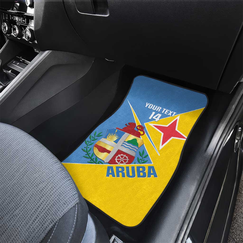 Custom Aruba Football Car Mats 2025 Coat Of Arms Style