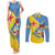 Custom Aruba Football Couples Matching Tank Maxi Dress and Long Sleeve Button Shirt 2025 Coat Of Arms Style