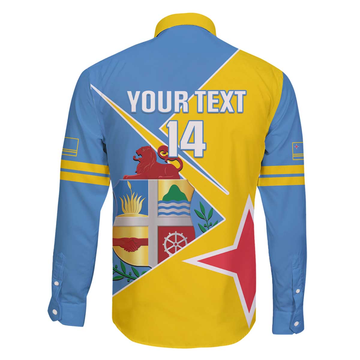 Custom Aruba Football Family Matching Off The Shoulder Long Sleeve Dress and Hawaiian Shirt 2025 Coat Of Arms Style