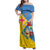 Custom Aruba Football Family Matching Off Shoulder Maxi Dress and Hawaiian Shirt 2025 Coat Of Arms Style