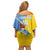 Custom Aruba Football Family Matching Off Shoulder Short Dress and Hawaiian Shirt 2025 Coat Of Arms Style