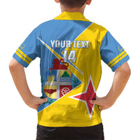 Custom Aruba Football Family Matching Short Sleeve Bodycon Dress and Hawaiian Shirt 2025 Coat Of Arms Style
