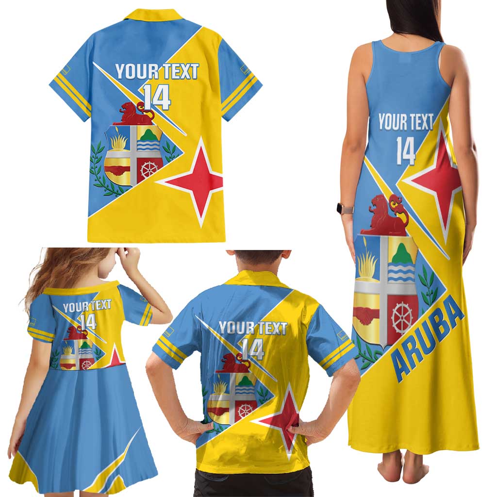 Custom Aruba Football Family Matching Tank Maxi Dress and Hawaiian Shirt 2025 Coat Of Arms Style