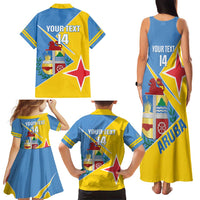 Custom Aruba Football Family Matching Tank Maxi Dress and Hawaiian Shirt 2025 Coat Of Arms Style