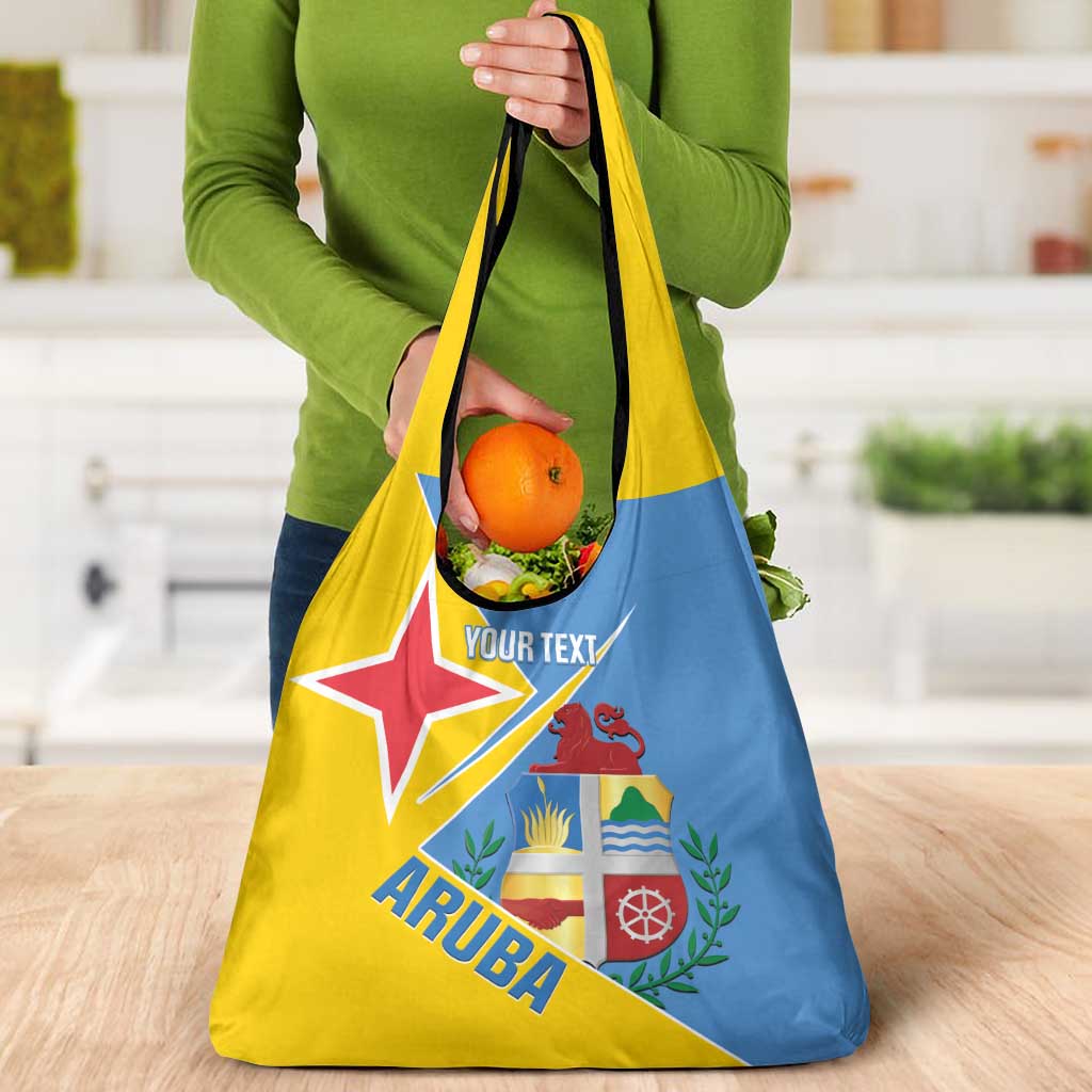 Custom Aruba Football Grocery Bag 2025 Coat Of Arms Style