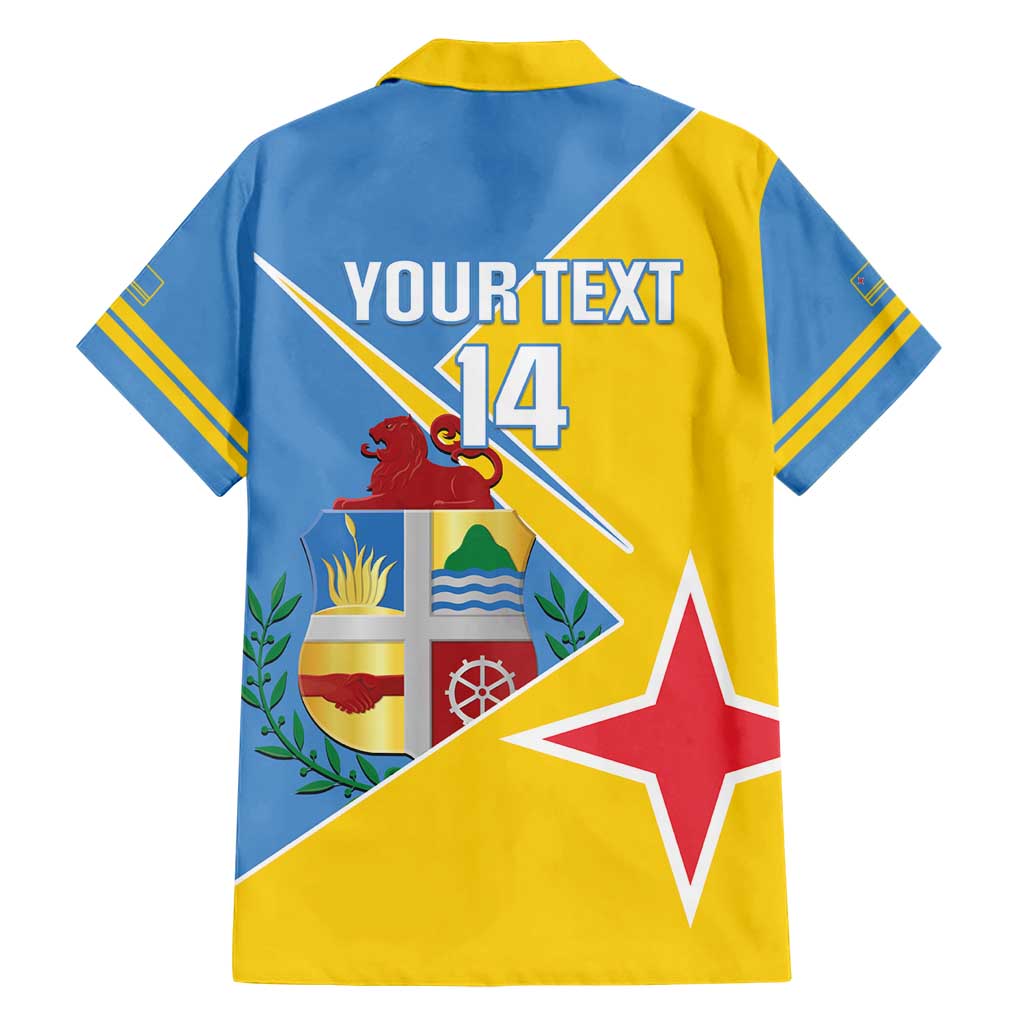 Custom Aruba Football Hawaiian Shirt 2025 Coat Of Arms Style