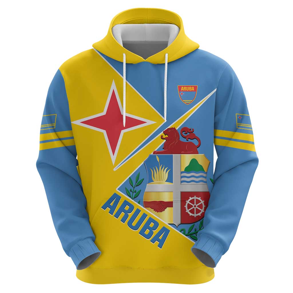 Custom Aruba Football Hoodie 2025 Coat Of Arms Style