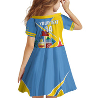Custom Aruba Football Kid Short Sleeve Dress 2025 Coat Of Arms Style