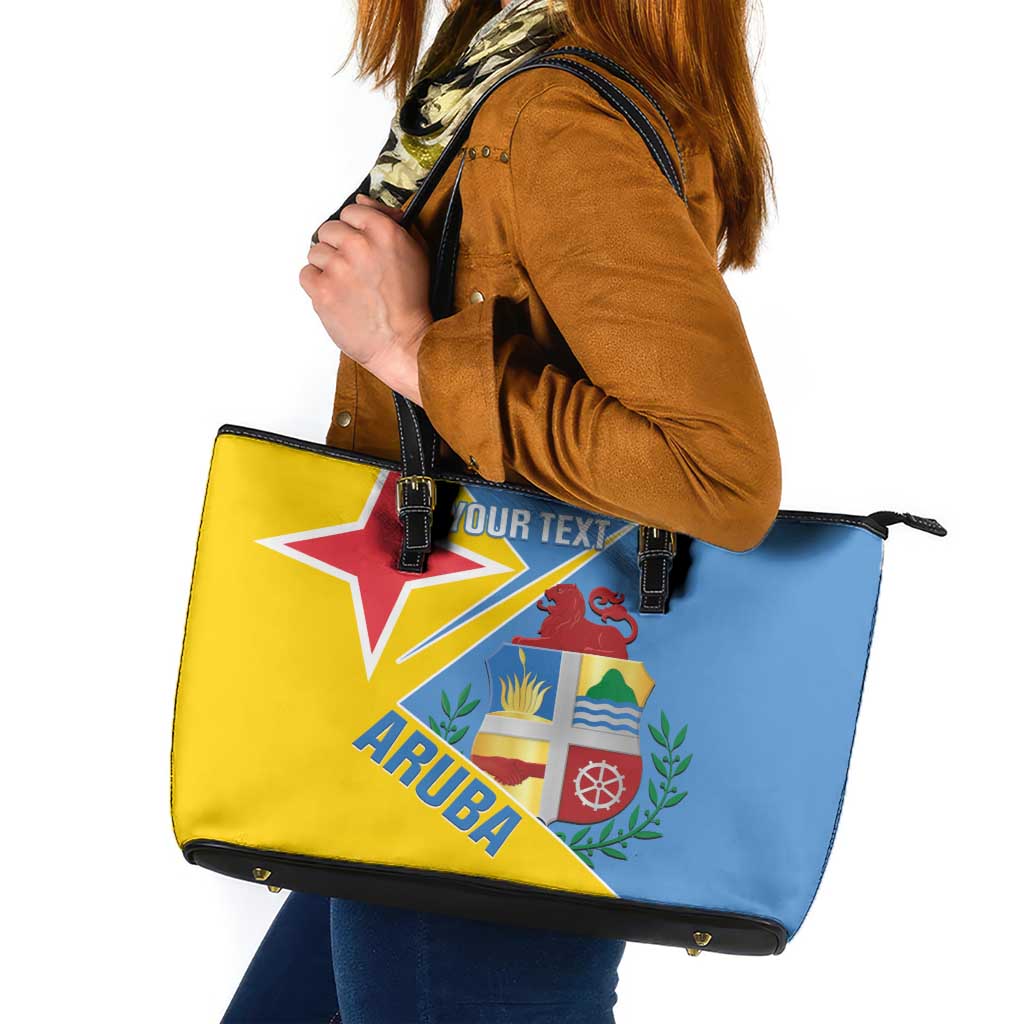 Custom Aruba Football Leather Tote Bag 2025 Coat Of Arms Style