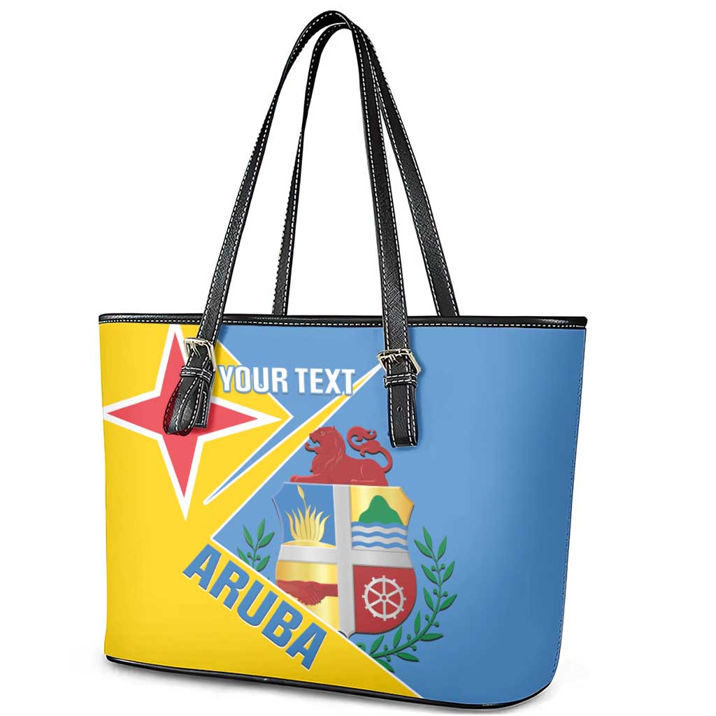 Custom Aruba Football Leather Tote Bag 2025 Coat Of Arms Style
