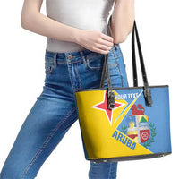 Custom Aruba Football Leather Tote Bag 2025 Coat Of Arms Style