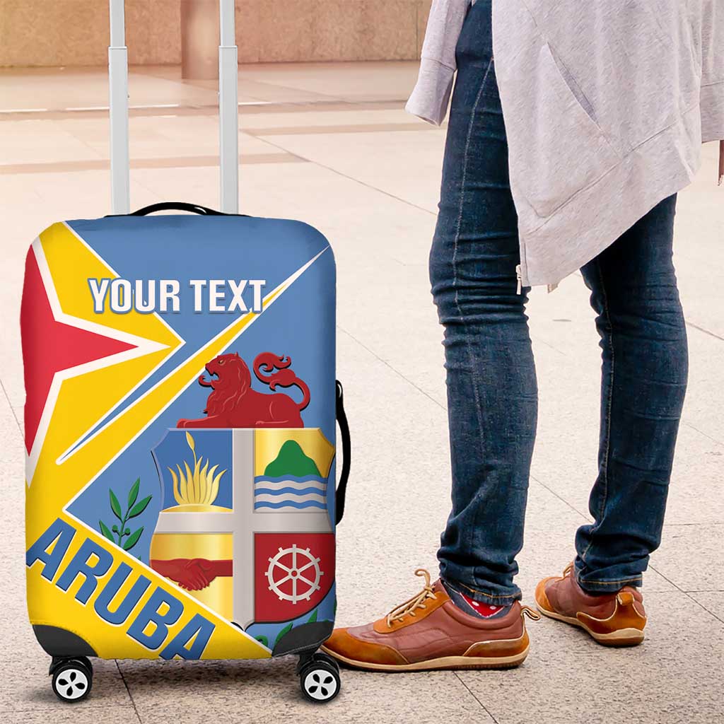 Custom Aruba Football Luggage Cover 2025 Coat Of Arms Style