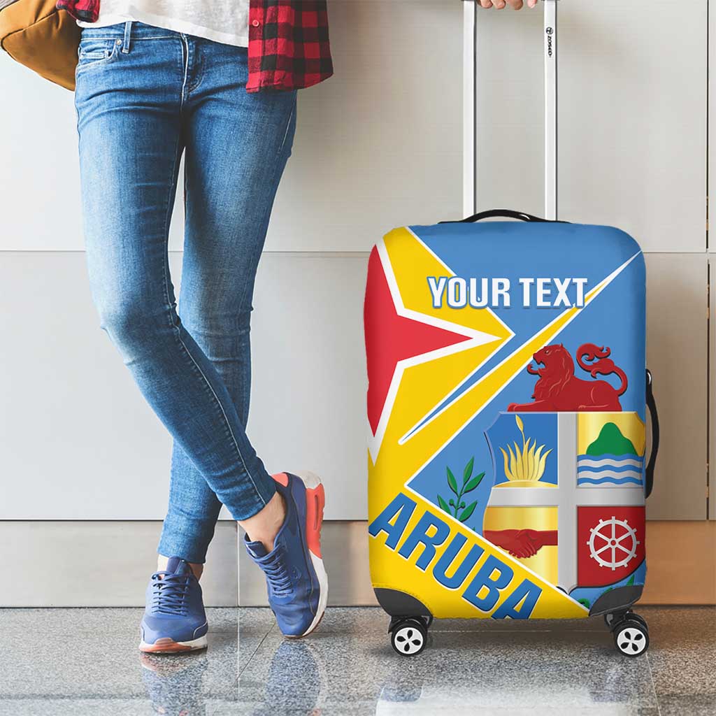 Custom Aruba Football Luggage Cover 2025 Coat Of Arms Style