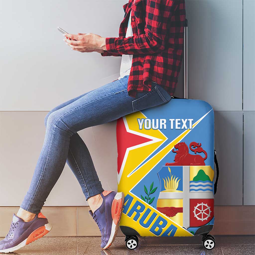 Custom Aruba Football Luggage Cover 2025 Coat Of Arms Style