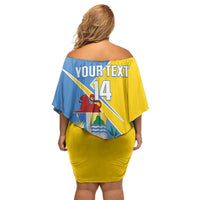 Custom Aruba Football Off Shoulder Short Dress 2025 Coat Of Arms Style