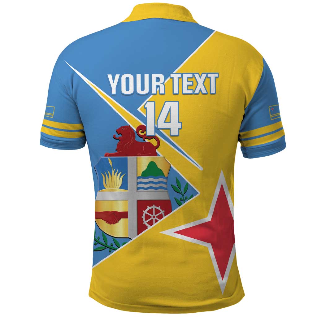 Custom Aruba Football Polo Shirt 2025 Coat Of Arms Style