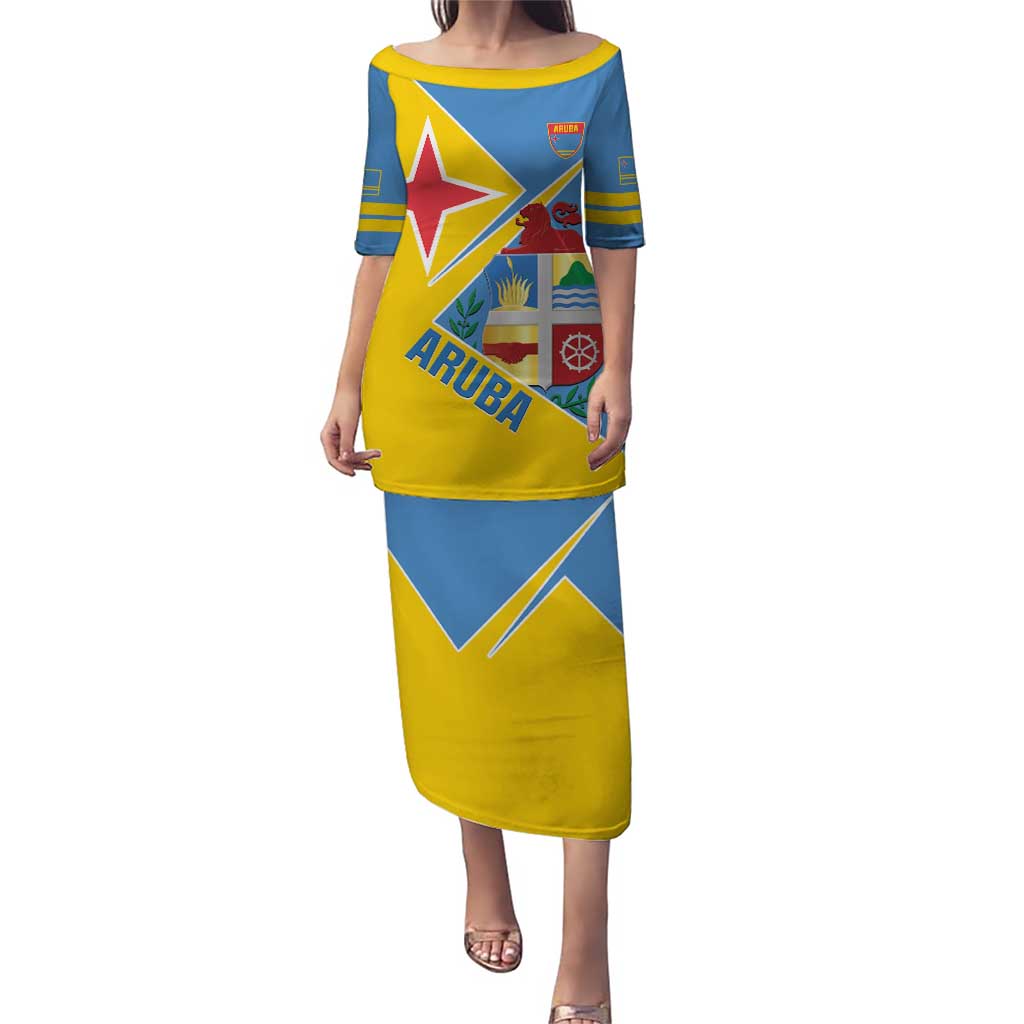 Custom Aruba Football Puletasi 2025 Coat Of Arms Style