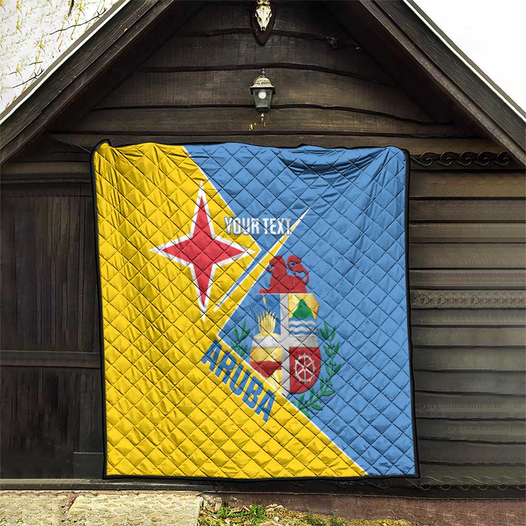 Custom Aruba Football Quilt 2025 Coat Of Arms Style