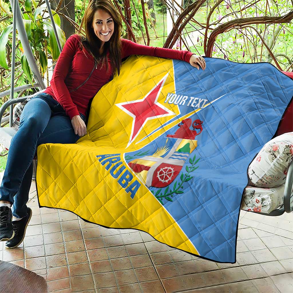Custom Aruba Football Quilt 2025 Coat Of Arms Style