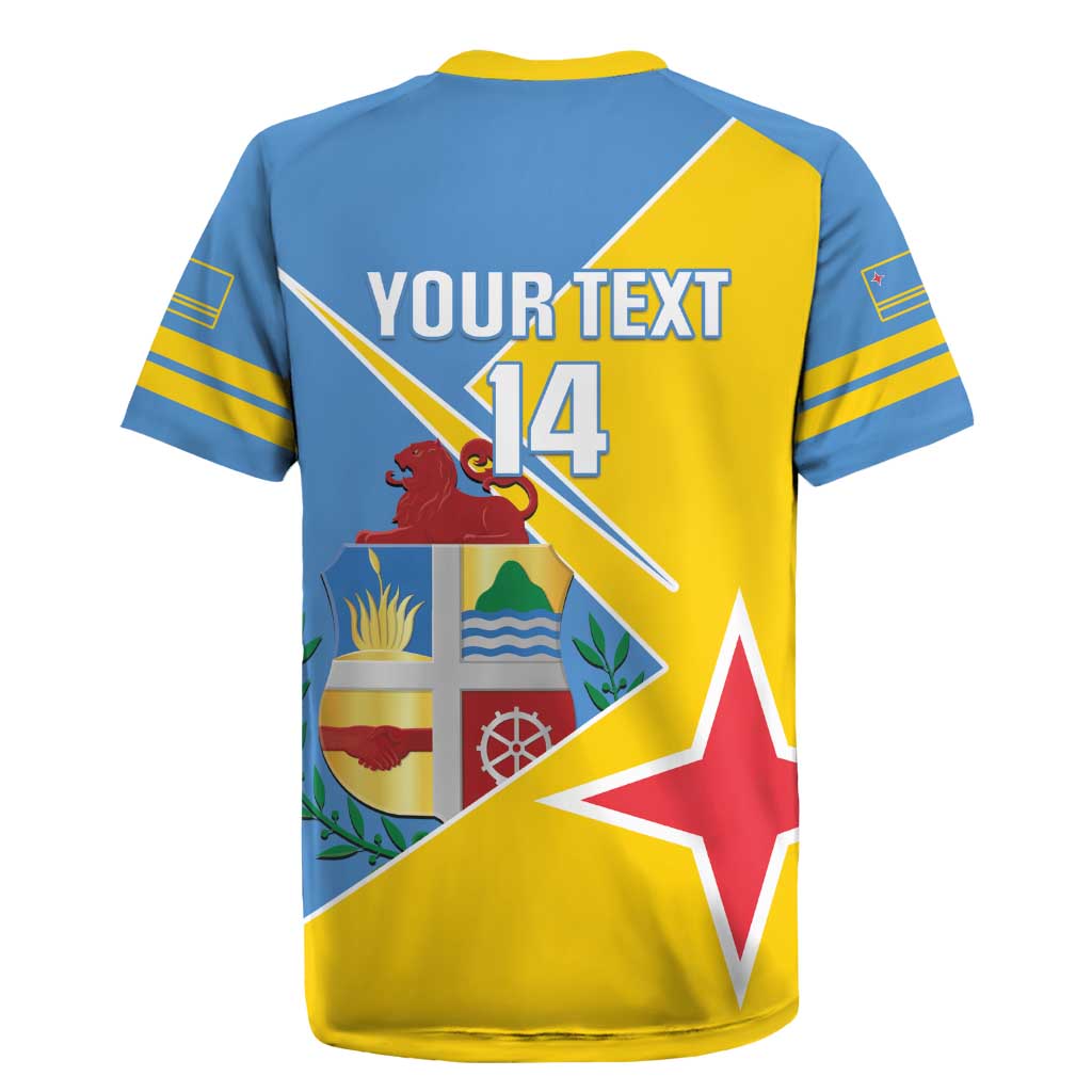 Custom Aruba Football Rugby Jersey 2025 Coat Of Arms Style
