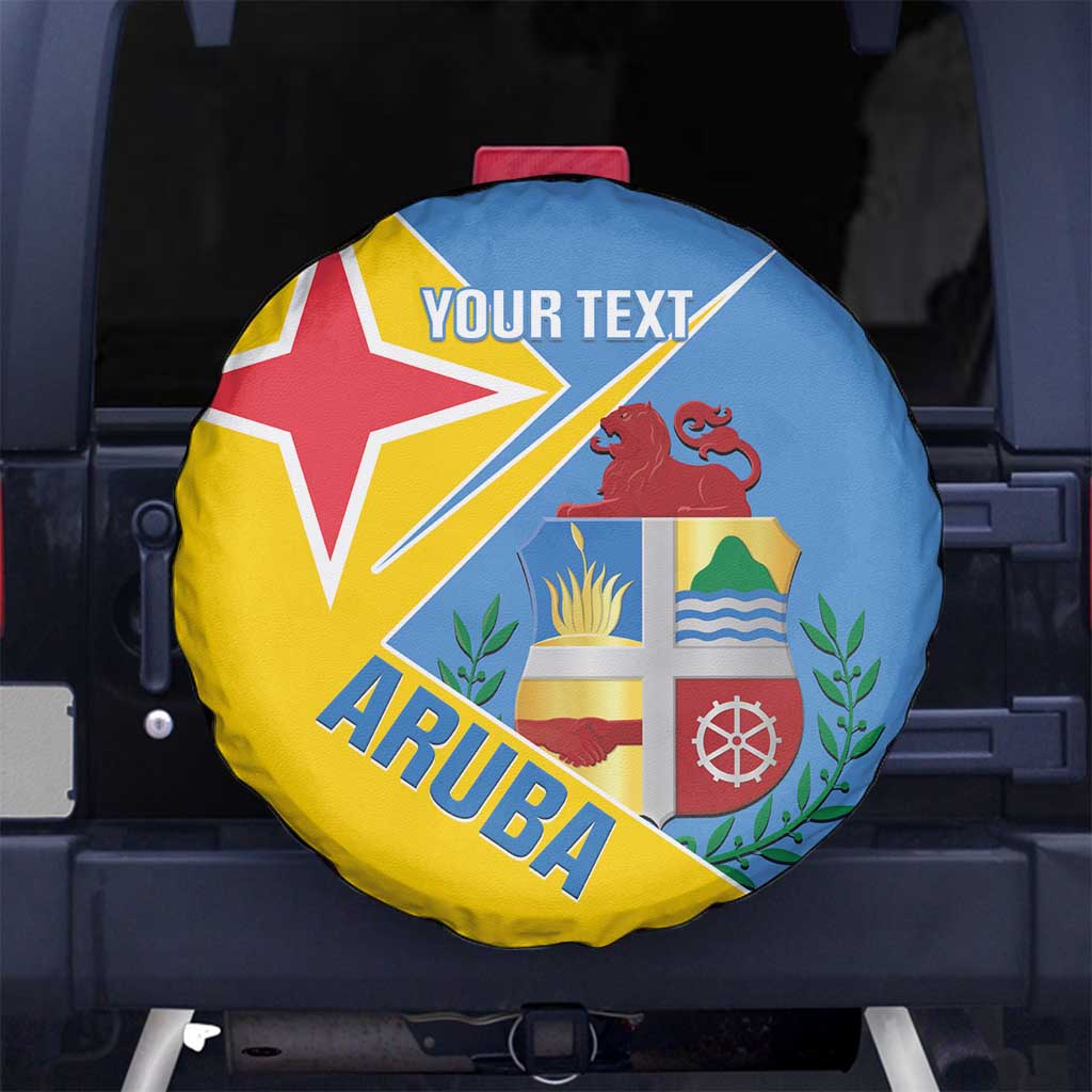 Custom Aruba Football Spare Tire Cover 2025 Coat Of Arms Style