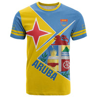 Custom Aruba Football T Shirt 2025 Coat Of Arms Style