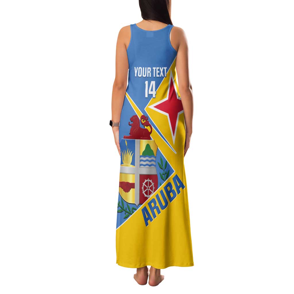 Custom Aruba Football Tank Maxi Dress 2025 Coat Of Arms Style