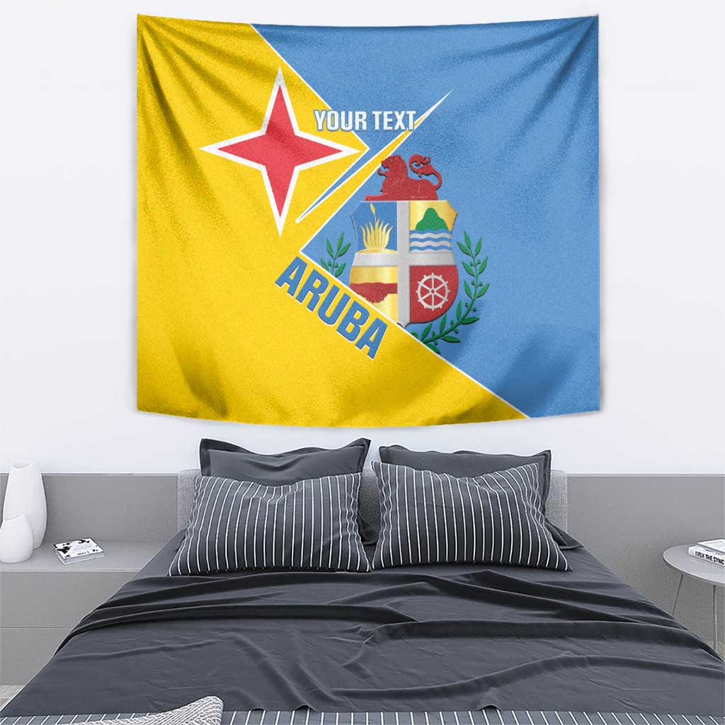 Custom Aruba Football Tapestry 2025 Coat Of Arms Style