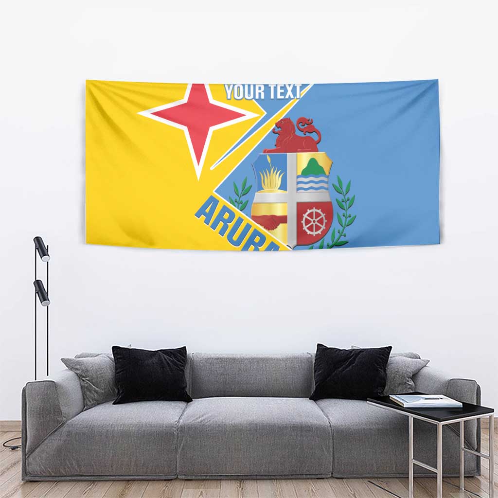 Custom Aruba Football Tapestry 2025 Coat Of Arms Style