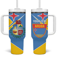 Custom Aruba Football Tumbler With Handle 2025 Coat Of Arms Style