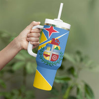Custom Aruba Football Tumbler With Handle 2025 Coat Of Arms Style