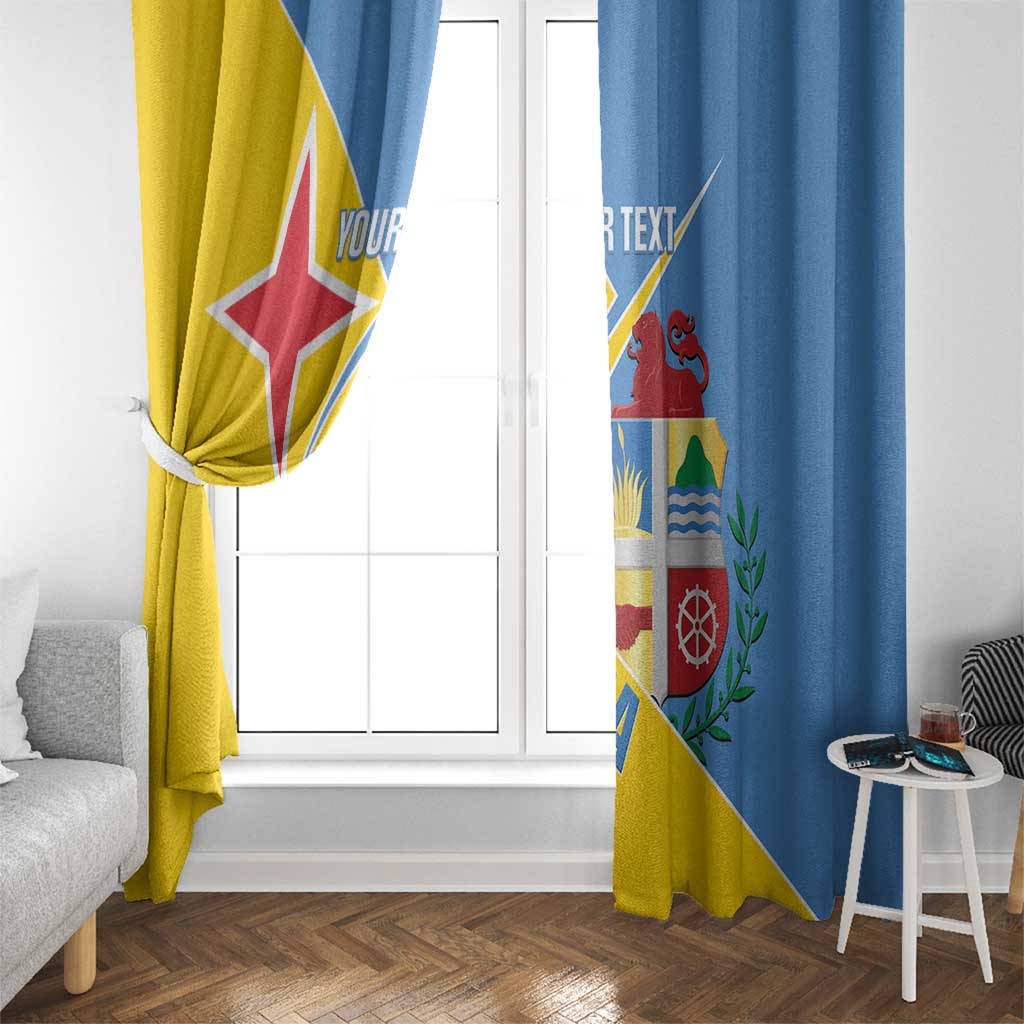 Custom Aruba Football Window Curtain 2025 Coat Of Arms Style