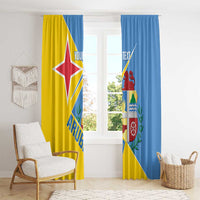 Custom Aruba Football Window Curtain 2025 Coat Of Arms Style