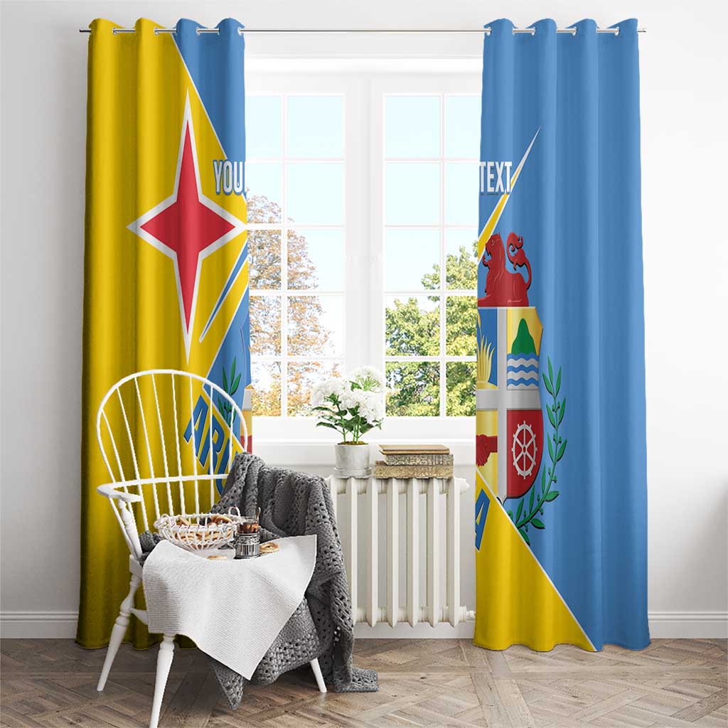 Custom Aruba Football Window Curtain 2025 Coat Of Arms Style