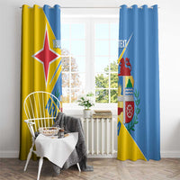 Custom Aruba Football Window Curtain 2025 Coat Of Arms Style