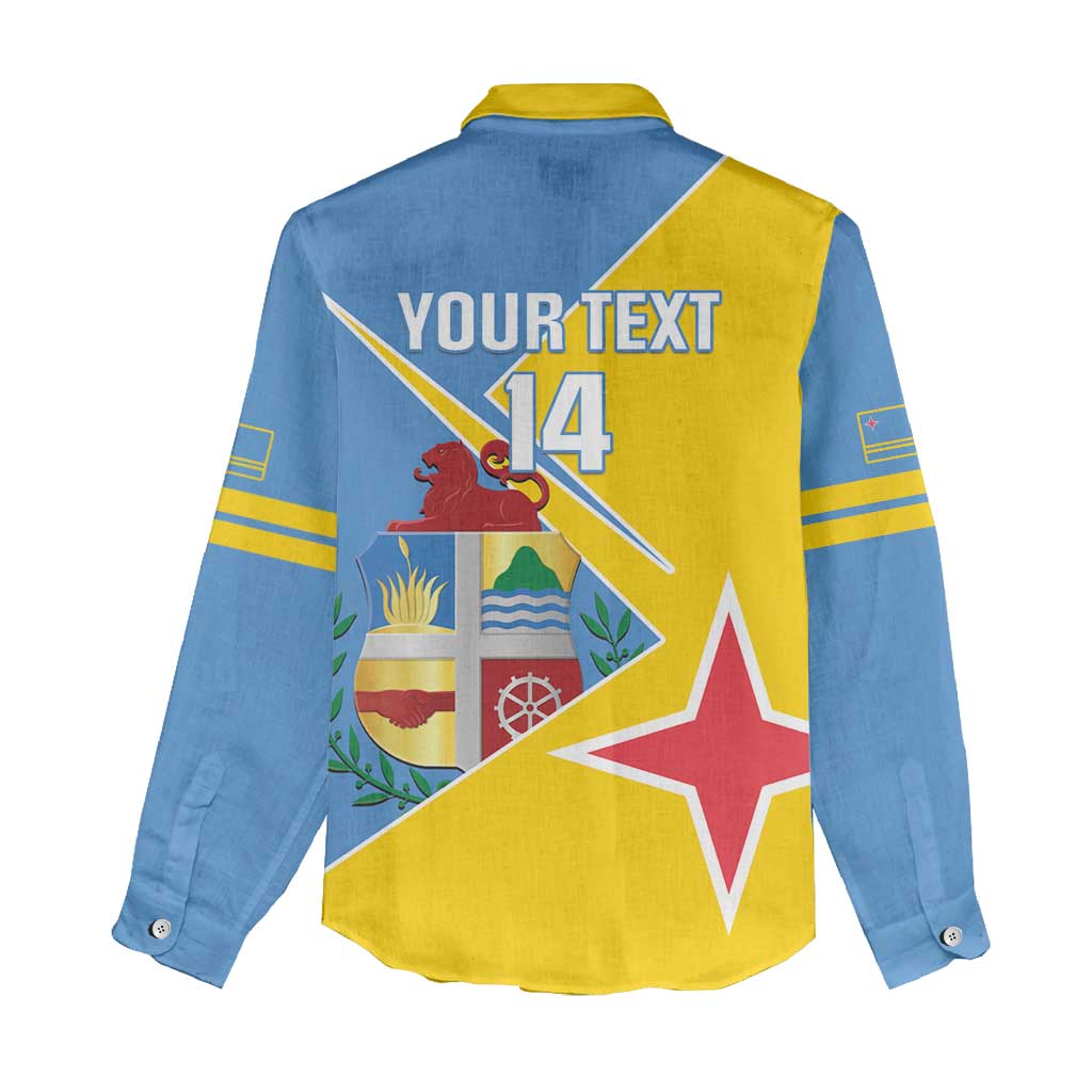Custom Aruba Football Women Casual Shirt 2025 Coat Of Arms Style